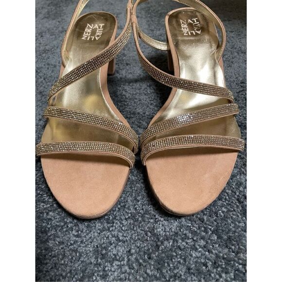 NWOT Naturalizer Women’s 11N Vanessa Open Toe Dress Sandals Heeled Blush Pink - Picture 2 of 7